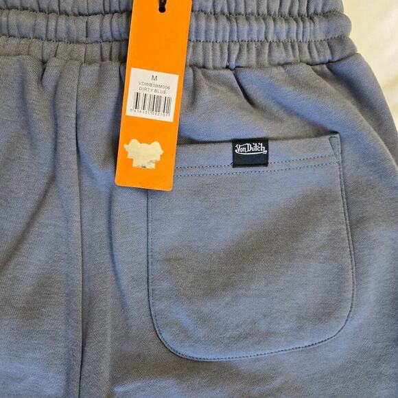 NWT Von Dutch Sweatpants Mens Medium Joggers Dirty Blue - Picture 9 of 12